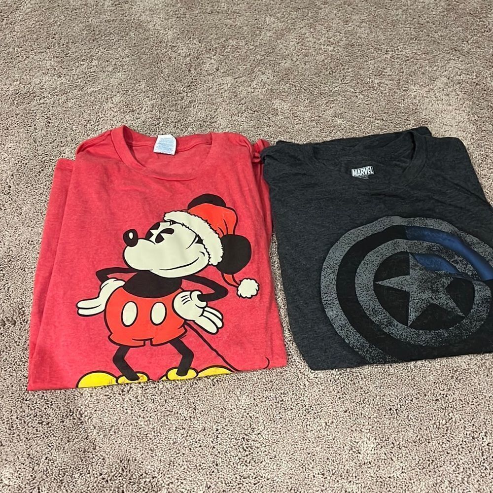 Marvel Disney Tshirts worn once ! Size 2xl